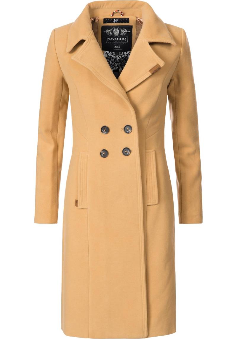 Navahoo Wintermantel "Wooly", edler Damen Trenchcoat in Wollmantel-Optik von Navahoo
