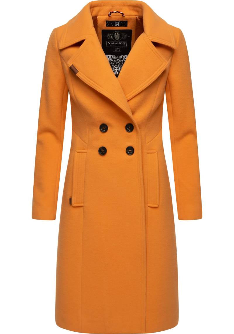 Navahoo Wintermantel "Wooly" edler Damen Trenchcoat in Wollmantel-Optik von Navahoo