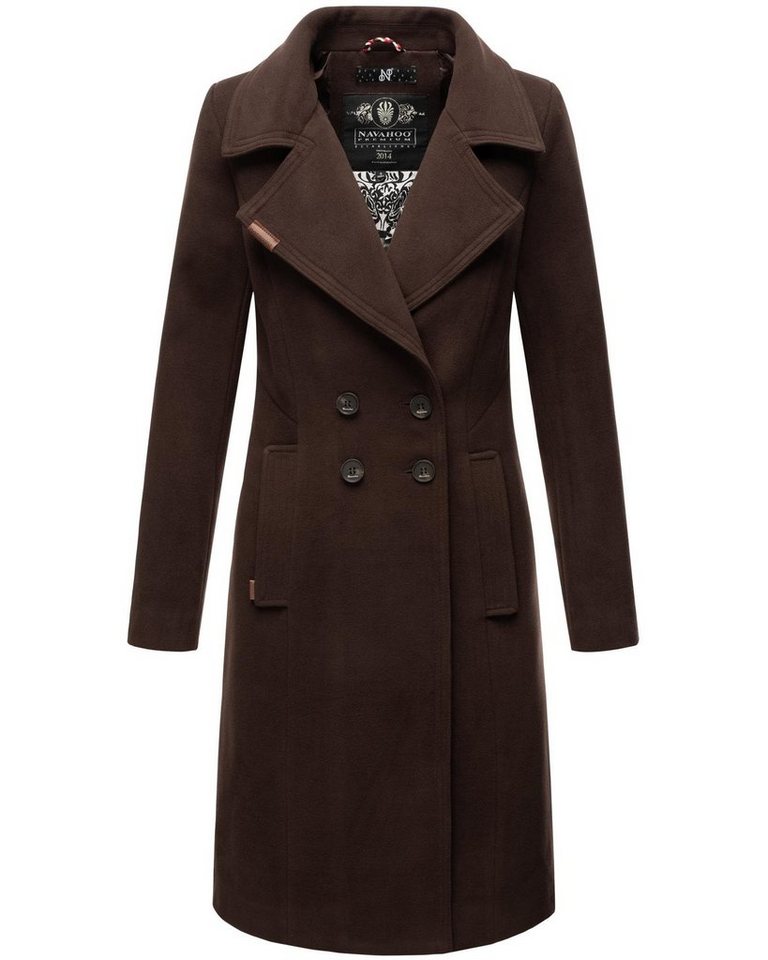 Navahoo Wintermantel Wooly edler Damen Trenchcoat in Wollmantel-Optik von Navahoo