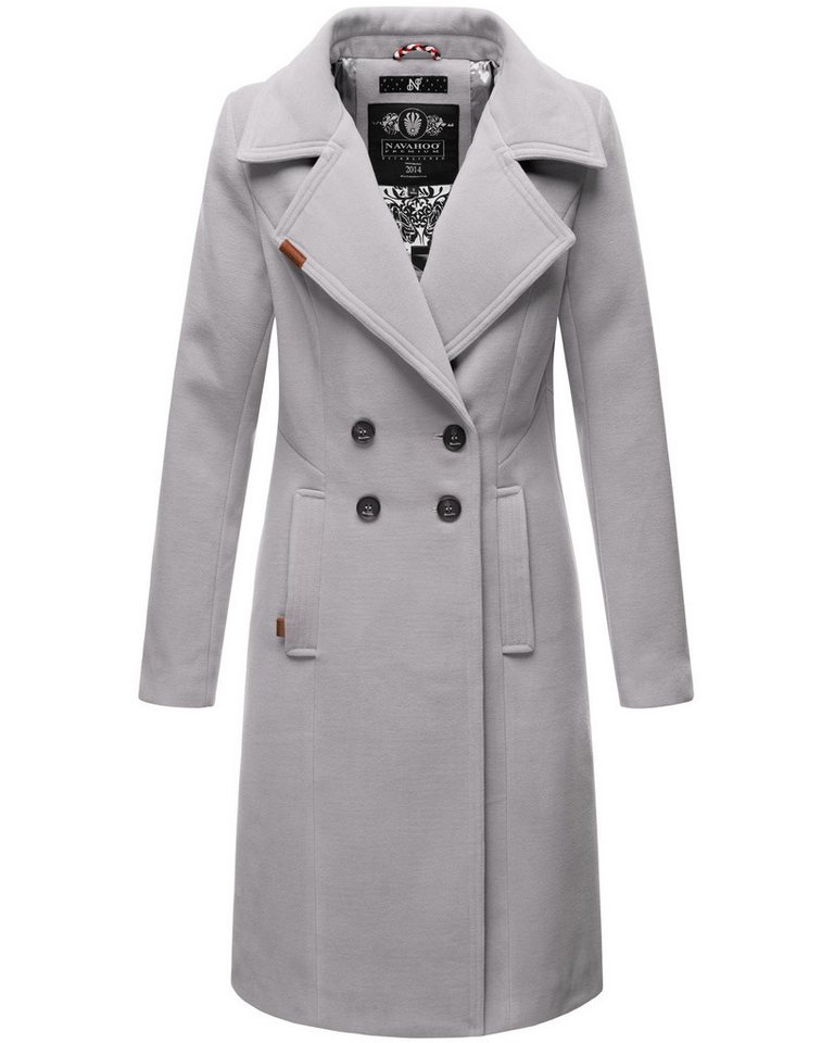Navahoo Wintermantel Wooly edler Damen Trenchcoat in Wollmantel-Optik von Navahoo