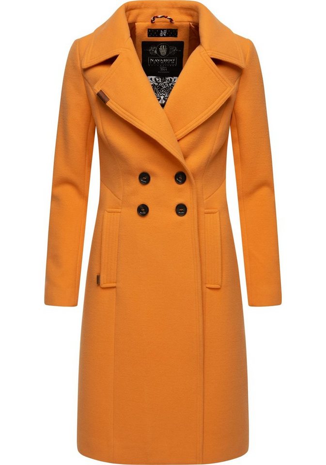 Navahoo Wintermantel Wooly edler Damen Trenchcoat in Wollmantel-Optik von Navahoo