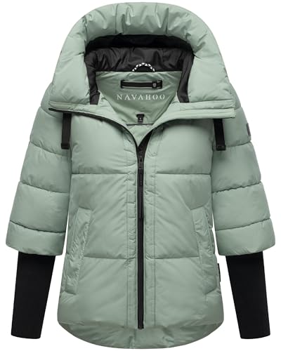 Navahoo moderne Damen Winterjacke warme Steppjacke mit Kapuze und Rippstrickärmeln Lotusherz XIV Smokey Mint Gr. L Navahoo moderne Damen Winterjacke warme Steppjacke mit Kapuze und Rippstrickärmeln Lotusherz XIV Smokey Mint Gr. L von Navahoo