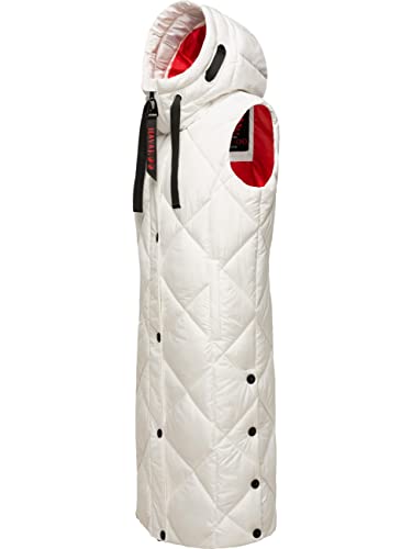 Navahoo warme Damen Winter Steppweste lang mit Kapuze Schnuckel Offwhite Gr. XXL Navahoo warme Damen Winter Steppweste lang mit Kapuze Schnuckel Offwhite Gr. XXL von Navahoo