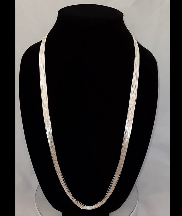 Flüssige Silber Halskette 20 Stränge 76 cm von NavajoZuniDesigns