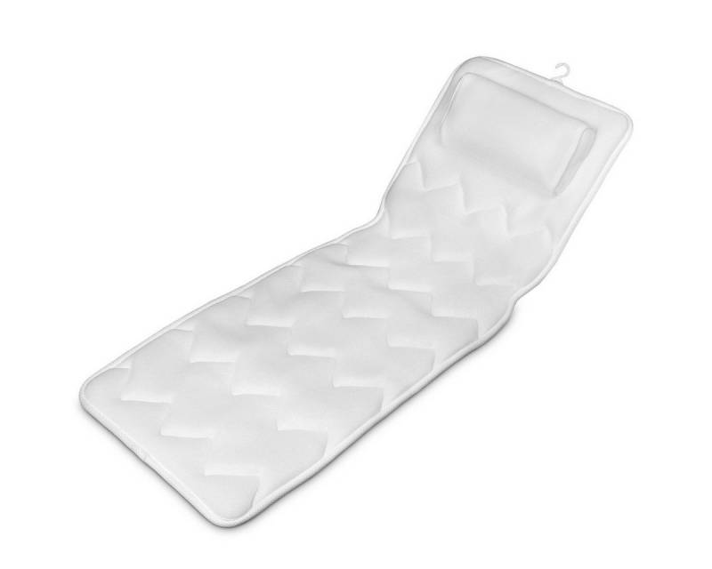 Navaris Badewannenkissen Ganzkörper-Badewannenmatte mit Kissen - 125x42cm weiche Mesh-Matte, 1-tlg. von Navaris