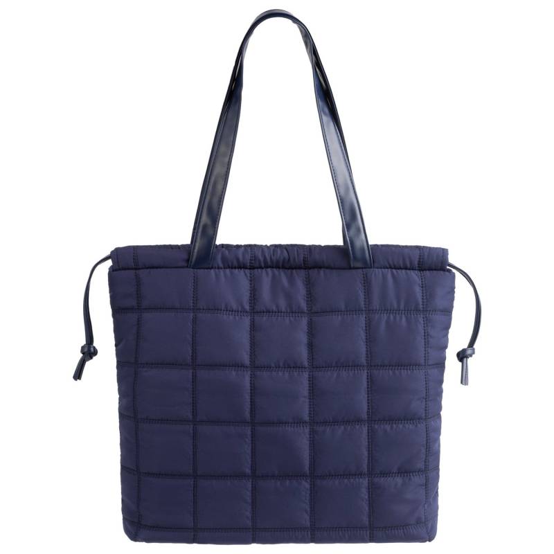 Navaris Handtasche Shopper - Leichte Puffer Bag - Shopper Tasche Damen Groß - Blau (1-tlg), Puffer Tote Bag Damen mit Magnetverschluss - Umhängetasche Damen von Navaris
