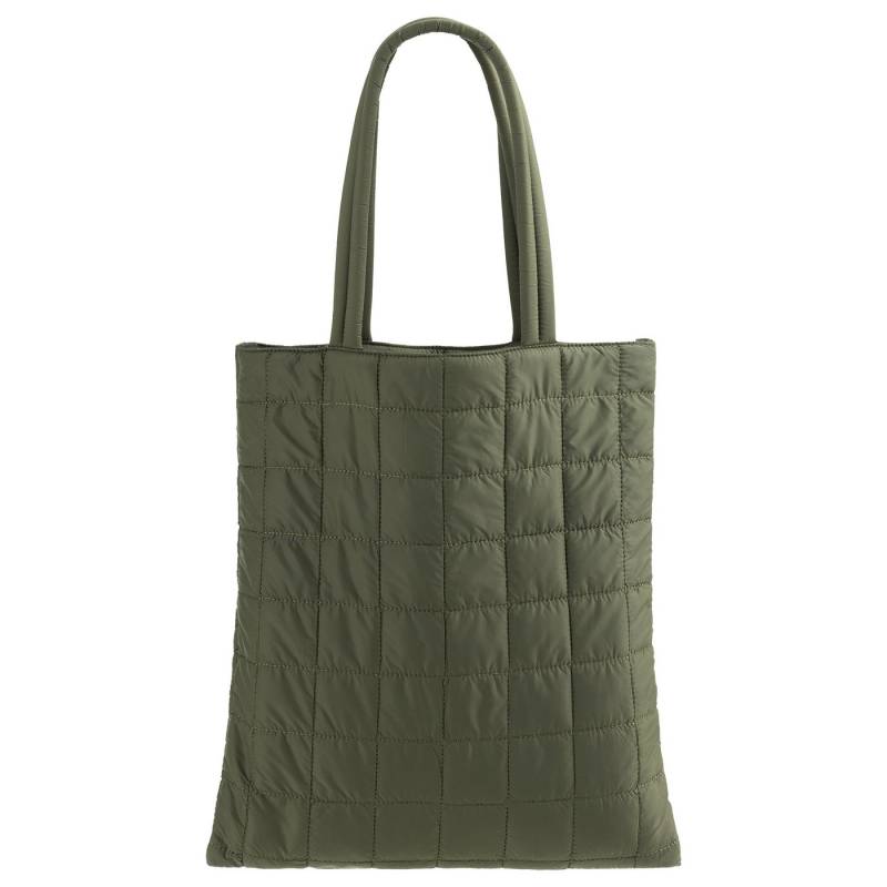 Navaris Handtasche Shopper - Leichte Puffer Bag - Shopper Tasche Damen Groß - Grün (1-tlg), Puffer Tote Bag Damen mit Magnetverschluss - Umhängetasche Damen von Navaris