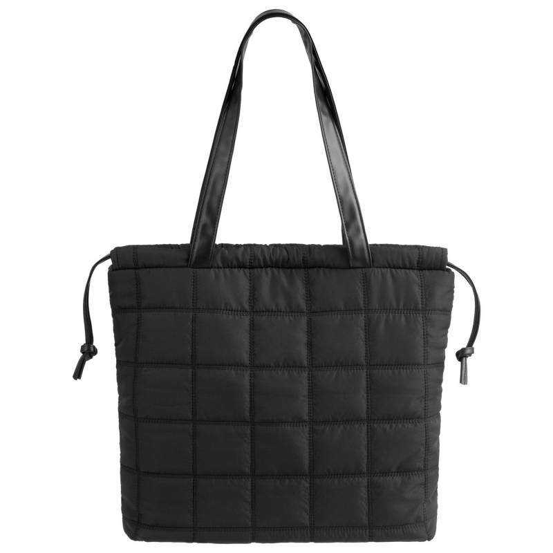 Navaris Handtasche Shopper - Leichte Puffer Bag - Shopper Tasche Damen Groß - Schwarz (1-tlg), Puffer Tote Bag Damen mit Magnetverschluss - Umhängetasche Damen von Navaris