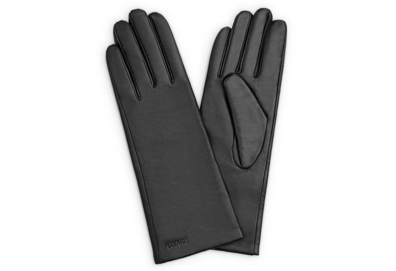 Navaris Lederhandschuhe Damen Nappa Handschuhe Touchscreen - Lammleder Kaschmir Mix Futter - M (1-St) von Navaris