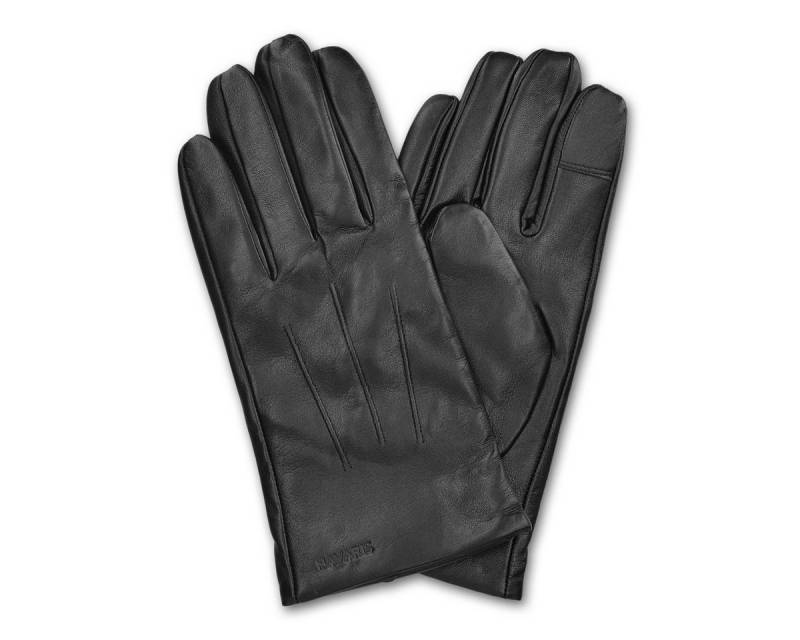 Navaris Lederhandschuhe Touchscreen Handschuhe aus Echtleder für Herren aus Nappa - Lammleder (1-St) von Navaris