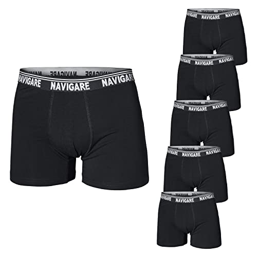 Navigare Herren 573/E (Pacco Da 6) Boxershorts, Schwarz, L (6er Pack) von Navigare