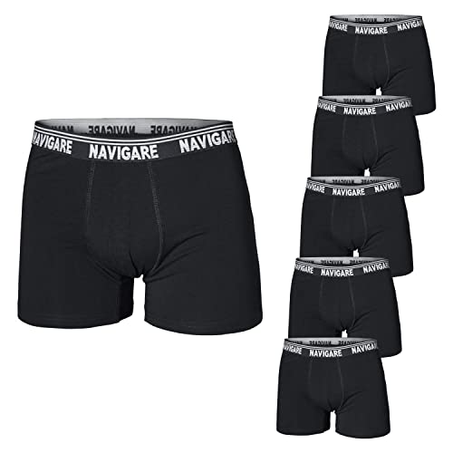 Navigare Herren 573/E (Pacco Da 6) Boxershorts, Schwarz, XL (6er Pack) von Navigare