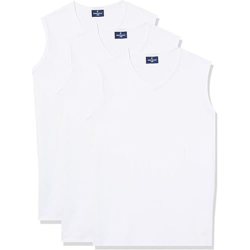 Navigare Herren 575 (Pacco Da 3) Unterhemd, Weiß, XXL (3er Pack) von Navigare