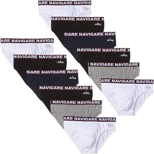 Navigare Herren Slip (6er Pack), 12 Herren-Slips B2y324-es, L von Navigare