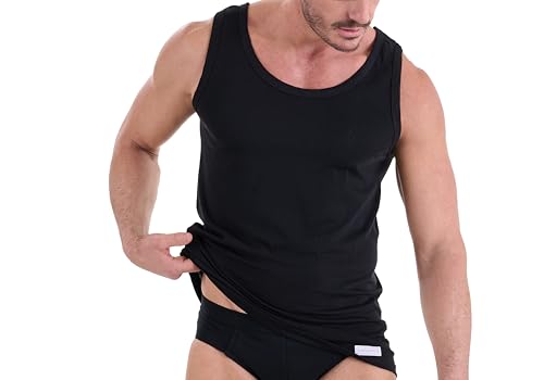 Navigare Herren Tank Top Sportunterwäsche 511, 3er Pack, Mehrfarbig (Nero/ Navi/ Jeans), X-Large (Herstellergröße: 6) von Navigare