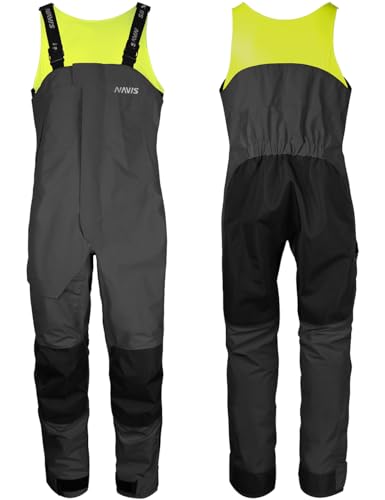 Navis Marine Herren Coastal Sailing Bib Pants PRO - Wasserdicht, 3-Lagen, Langlebig, Hi-Vis Bib Pants Set (Schwarz, Small) von Navis Marine