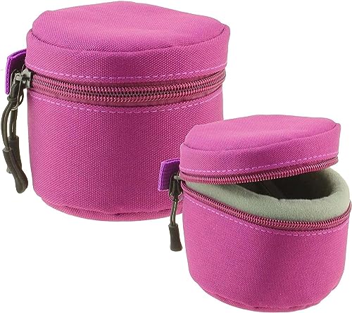 Navitech Lila Wasserdicht Kameraobjektiv Schutzhülle Tasche - Kompatibel Mit Dem OM System M.ZUIKO Digital ED 14-42mm f/3.5-5.6 EZ Lens von Navitech