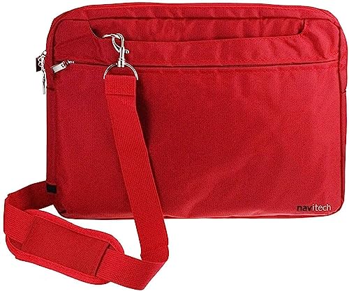 Navitech Rot Wasserfeste Tasche – Kompatibel mit dem DOOGEE T10 Plus Tablet 10 Zoll von Navitech
