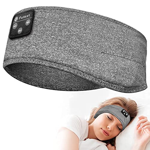 Schlafkopfhörer,Bluetooth Kopfband Kopfhörer Personalisierte Weihnachten Geschenke Schlafmaske mit Kopfhörer Schlafen, Coole Gadgets für Frauen/Männer,Sport, Seitenschläfer Hellgrau von Navly
