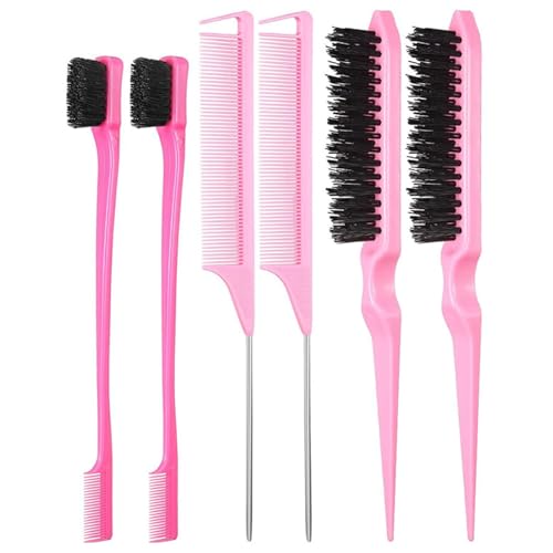 12-teiliges Haarstyling-Kamm-Set, Teasing-Haarbürste, Schwanzkamm, Kantenbürste für Kanten, Rücken, Kämmen, Zupfen für Frauen, Haarbürsten-Set, Haarbürsten-Set für Mädchen, Haarbürsten-Set von Navna