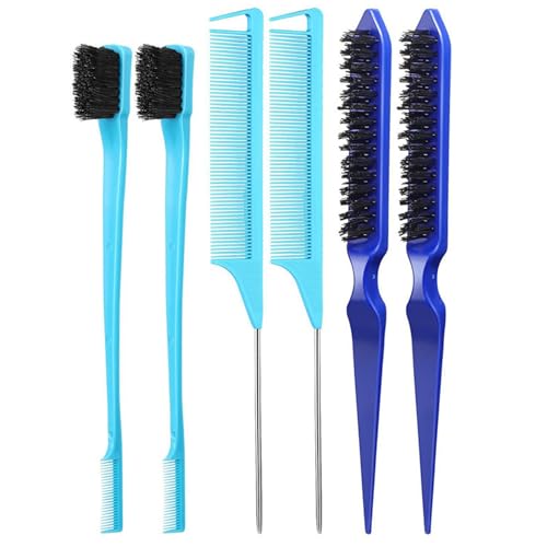 12-teiliges Haarstyling-Kamm-Set, Teasing-Haarbürste, Schwanzkamm, Kantenbürste für Kanten, Rücken, Kämmen, Zupfen für Frauen, Haarbürsten-Set, Haarbürsten-Set für Mädchen, Haarbürsten-Set von Navna