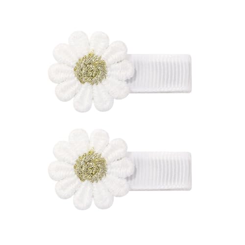 2 Stück Stoff-Haarspangen, Kinder-Haarschmuck, Blumen-Haarspangen, Kinderhaarspangen, leicht, für kleine Mädchen, Haarspangen von Navna