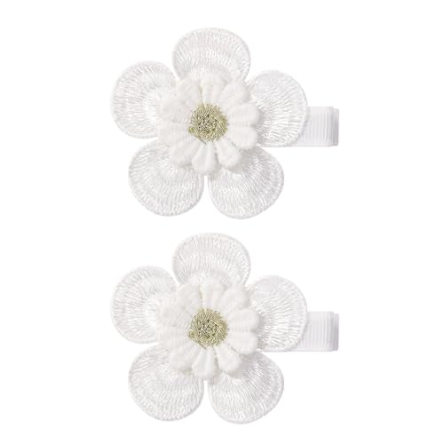 2 Stück Stoff-Haarspangen, Kinder-Haarschmuck, Blumen-Haarspangen, Kinderhaarspangen, leicht, für kleine Mädchen, Haarspangen von Navna