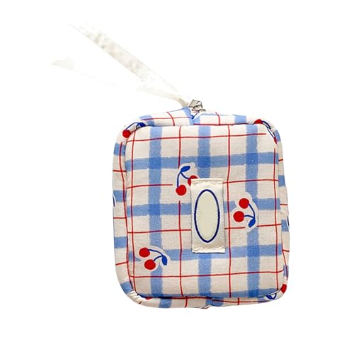 Aufbewahrungsbeutel mit Fruchtaufdruck, mit Innenfächern, Make-up-Tasche für Kosmetik, Schreibwaren, Reisen, unverzichtbares Muster, Kosmetiktasche, Blaues Gittermuster, Mass Beauty Aufbewahrungsbeutel mit Fruchtaufdruck, mit Innenfächern, Make-up-Tasche für Kosmetik, Schreibwaren, Reisen, unverzichtbares Muster, Kosmetiktasche, Blaues Gittermuster, Mass Beauty von Navna