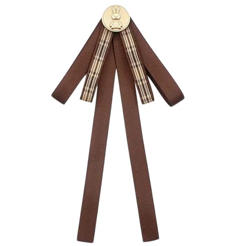 Brosche im französischen Retro-Stil, für Damen und Mädchen, braunes Karomuster, Uniform, vorgebundene Schleife, Corsage, Party-Zubehör, Hemd, Jabot-Kragen, Krawatte, Einheitsgröße, Wie beschrieben Brosche im französischen Retro-Stil, für Damen und Mädchen, braunes Karomuster, Uniform, vorgebundene Schleife, Corsage, Party-Zubehör, Hemd, Jabot-Kragen, Krawatte, Einheitsgröße, Wie beschrieben von Navna