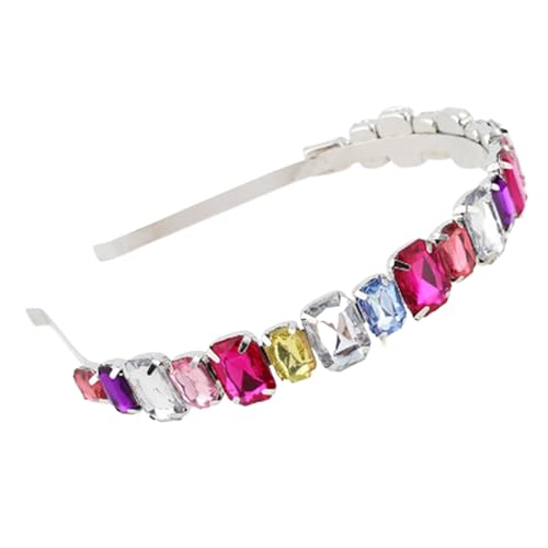 Bunte Kristall-Kopfbedeckung, Haarreif, Diamant-Tiaras für Schönheitswettbewerbe, Abschlussbälle, Stirnbänder, elegantes Haarband, Club, Kristall-Stirnbänder für Damen, Hochzeit von Navna