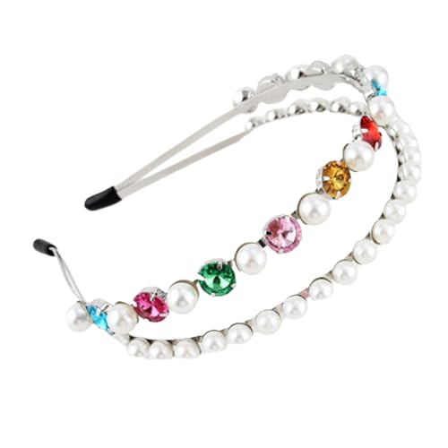 Bunte Kristall-Kopfbedeckung, Haarreif, Diamant-Tiaras für Schönheitswettbewerbe, Abschlussbälle, Stirnbänder, elegantes Haarband, Club, Kristall-Stirnbänder für Damen, Hochzeit von Navna