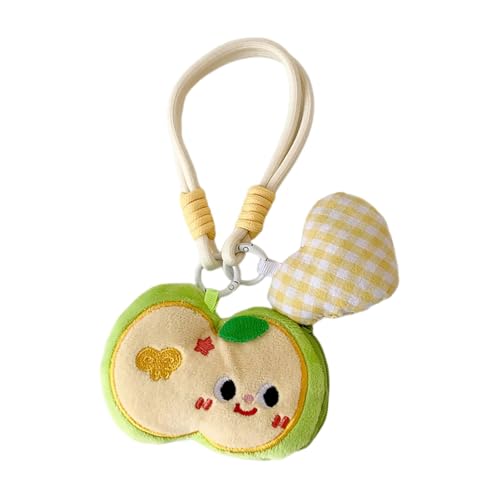 Cartoon-Obst-Design, Plüsch-Münzgeldbörse, leicht, Schlüsselanhänger für Schlüssel, Kopfhörer, kompakte Aufbewahrung, Reisen, unverzichtbares leichtes Stoff-Make-up-Zubehör, B, Mass Beauty von Navna
