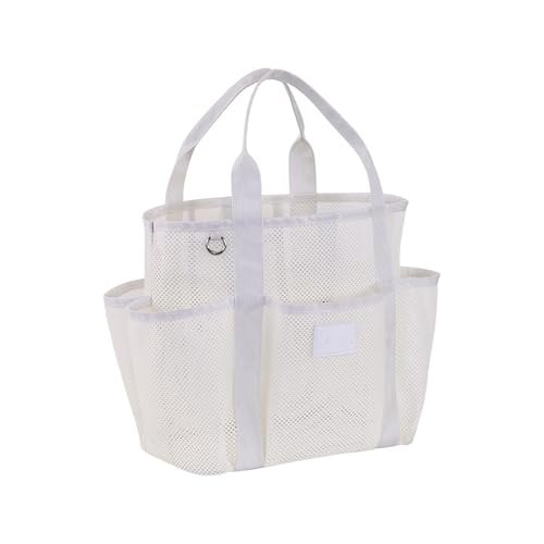 Große Kapazität Handtaschen Sandspielzeug Tasche Strandtasche Mehrere Taschen Badeanzug Picknicks Strandspielzeug Sport Aufbewahrung Große Kapazität Handtasche Sand Picknick Handheld Schwimmen, beige von Navna