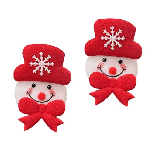 Haarspange mit Cartoon-Schneemann, Weihnachtsmannmütze, mit Glitzer-Haarband, pelzige Haarspange für Halloween, Cosplay, Zubehör, Weihnachtsfeier, Zubehör für Kinder von Navna