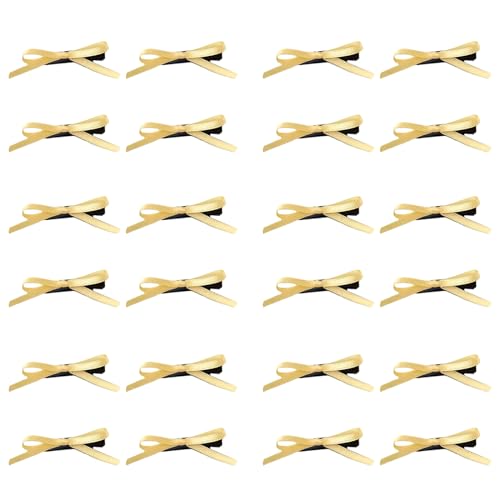 Haarspangen mit süßem Schleifenband, 24 Stück, Haarnadeln, Entenschnabel, Haarspangen für Frauen, SideBangs, Haarstyling-Werkzeug, niedliche Haarspangen von Navna