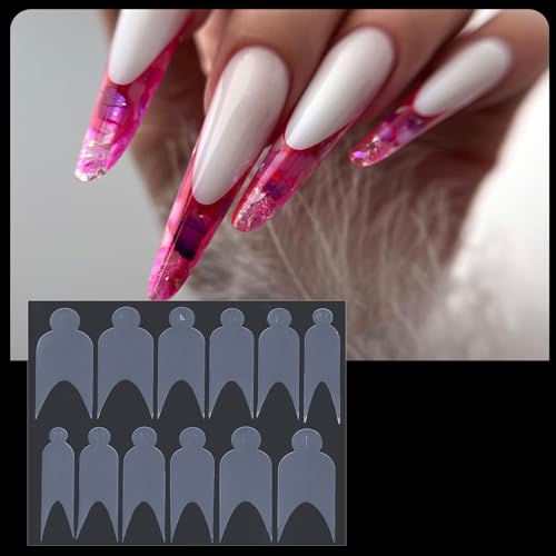 Nagelform French Line Aufkleber für Nagelverlängerungen, wiederverwendbar, Maniküre-Werkzeuge, französische Nagelspitzen, Zeichenführungsaufkleber, französische Linienaufkleber von Navna