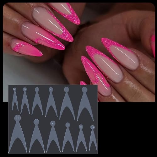 Nagelform French Line Aufkleber für Nagelverlängerungen, wiederverwendbar, Maniküre-Werkzeuge, französische Nagelspitzen, Zeichenführungsaufkleber, französische Linienaufkleber von Navna