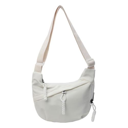 Navna Einfarbige Canvas-Umhängetasche, viel Platz für Studium, unverzichtbar, modisch, College, Studenten, große Umhängetasche für Damen, Segeltuch, beige, One Size Navna Einfarbige Canvas-Umhängetasche, viel Platz für Studium, unverzichtbar, modisch, College, Studenten, große Umhängetasche für Damen, Segeltuch, beige, One Size von Navna