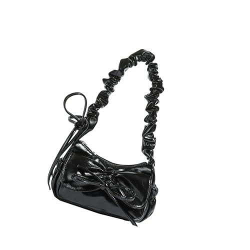 Navna Kompakte und einzigartige Schleifen-Umhängetasche, PU-Leder, Umhängetasche, ein Muss für verschiedene Anlässe, modische Umhängetasche, Schwarz , One Size Navna Kompakte und einzigartige Schleifen-Umhängetasche, PU-Leder, Umhängetasche, ein Muss für verschiedene Anlässe, modische Umhängetasche, Schwarz , One Size von Navna