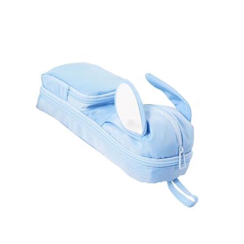 Navna Praktisches Federmäppchen, schönes Kaninchen-Federmäppchen, japanischer Stil, ästhetisches Federmäppchen, Schule, Bürobedarf, japanischer Stil, Kaninchen, ästhetische Tasche, blau von Navna