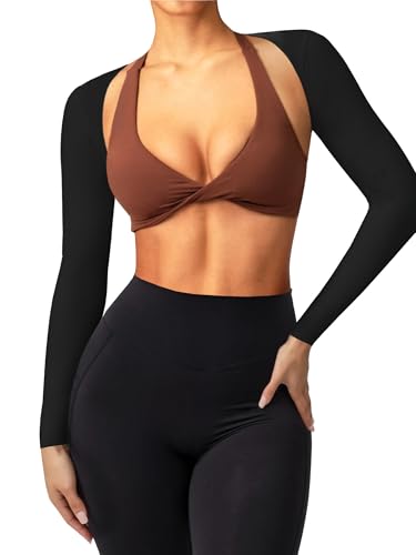 Navneet Bolero Damen Kurz Cardigan Langarm Kurzjacke Eng Basic Y2K Crop Tops Blazer Jäckchen Shrug Schwarz M von Navneet