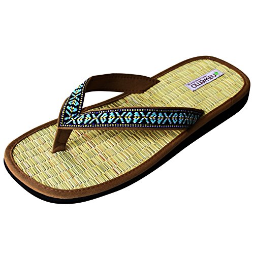 Nawemo Zimt-Slipper Wild West, Beige, 36/37 EU von Nawemo