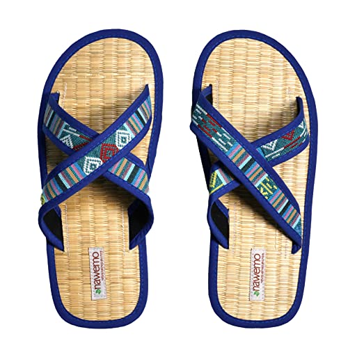 Zimtlatschen Nawemo ''Indian-Style'', Blau, 42/43 EU von Nawemo