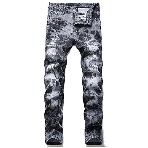 Jeans Herren Destroyed Hose Jeanshose Männer Slim Fit Stretch Denim N534 (grau,38,38) von Naxxramas