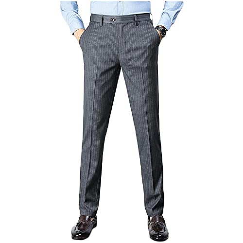 Naxxramas Herren Slim Fit Hose Anzughosen (grau,32,32) von Naxxramas