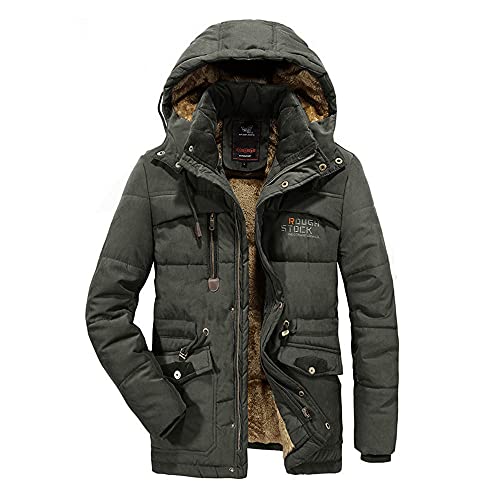 Naxxramas Herren Winter Outdoor Jacke Warmer Parka (grün,X-Large) von Naxxramas