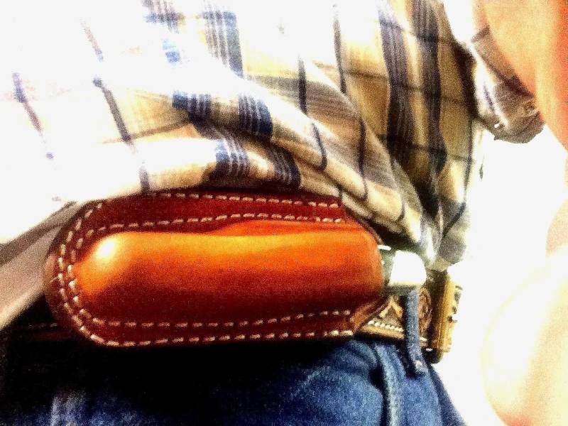 Horizontale, Offene Scheide Für Ein Klappmesser von Nayscustomleather