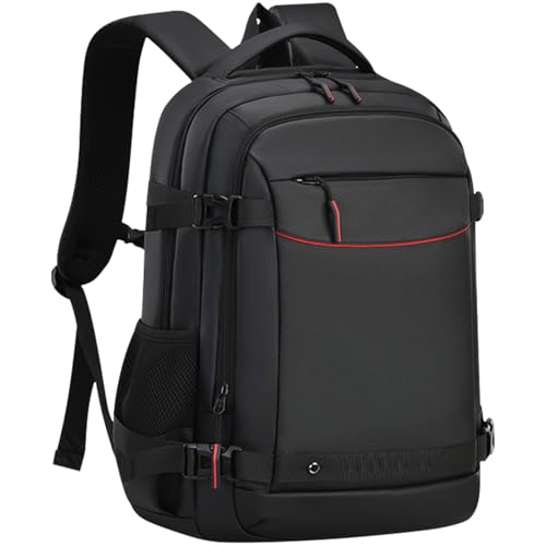 Nayubo Laptop-Rucksack für Männer Frauen Business Wasserdicht Große Reisearbeitscomputertasche mit Trolley-Hülle lässiger Tagesrucksack Rucksack für 15,6-Zoll-Notebook (Schwarz) von Nayubo