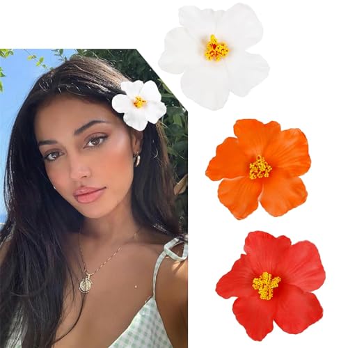 Nayyana 3 Stück Hawaii-Blumen-Haarspangen für Frauen, Plumeria-Hibiskus-Haarspange, Haarspangen, hawaiianische Blumen-Haarspangen, künstliche Blumen-Clips für Urlaub, Strandparty Nayyana 3 Stück Hawaii-Blumen-Haarspangen für Frauen, Plumeria-Hibiskus-Haarspange, Haarspangen, hawaiianische Blumen-Haarspangen, künstliche Blumen-Clips für Urlaub, Strandparty von Nayyana