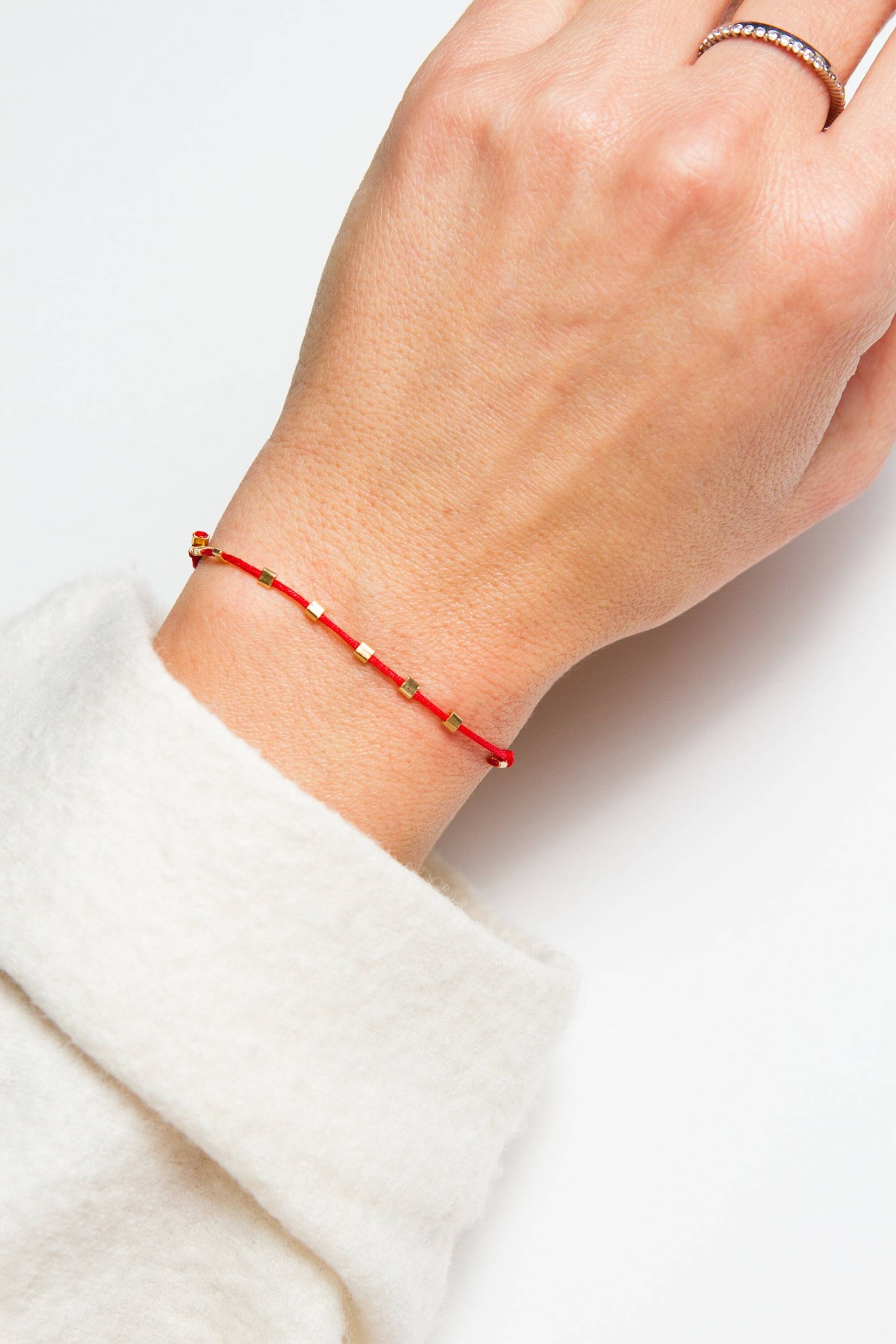 Red String Freundschaftsarmband Set Vergoldetes Bff Armband Red String Freundschaftsarmband Set Vergoldetes Bff Armband von NazCollection